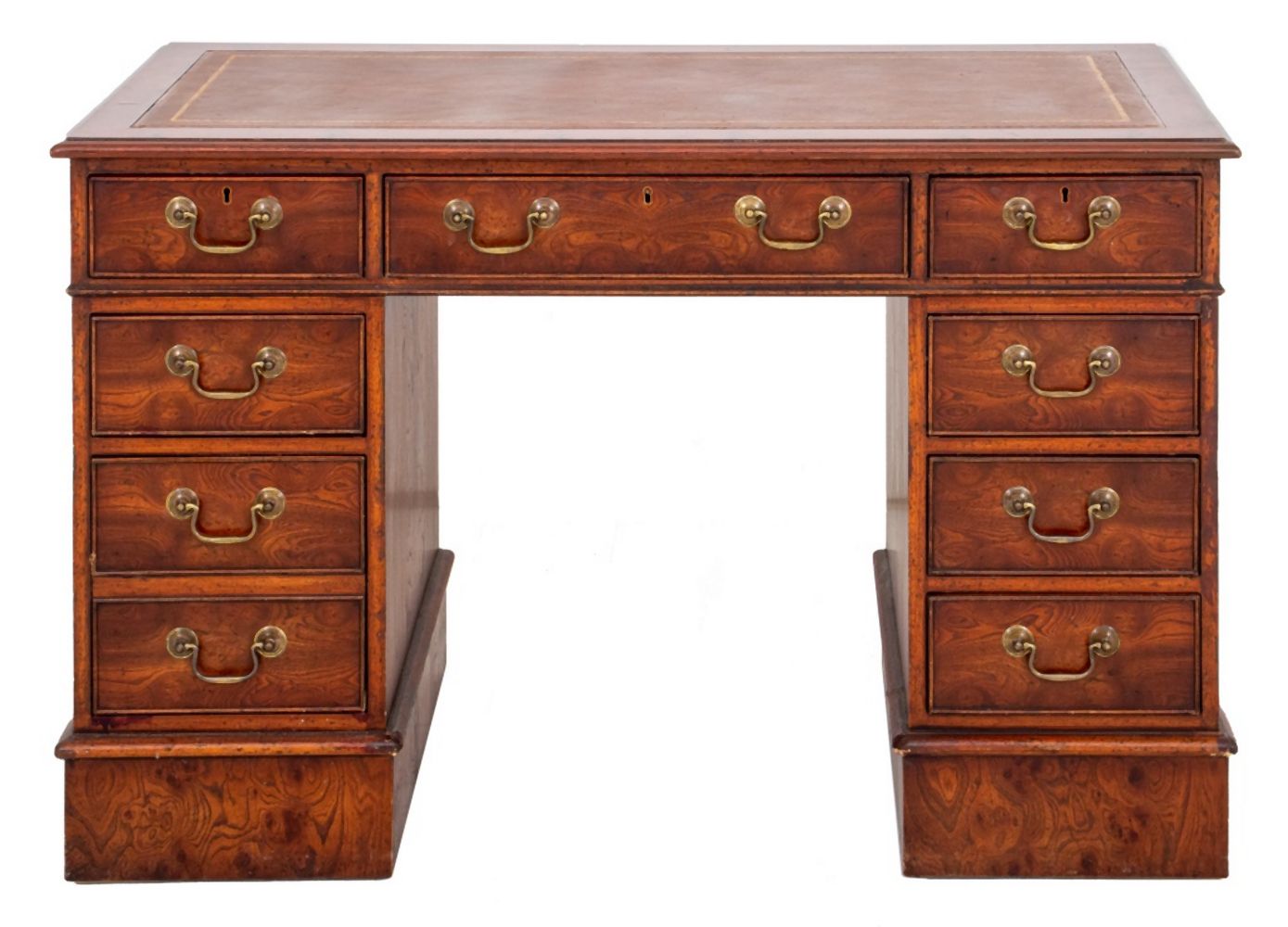 EDWARDIAN MAHOGANY PARTNER'S DESK