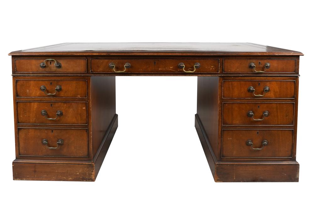 EDWARDIAN MAHOGANY PARTNER'S