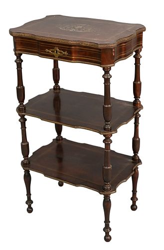 EDWARDIAN MAHOGANY STAND, HAVING