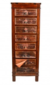 EDWARDIAN MAHOGANY TALL CHEST