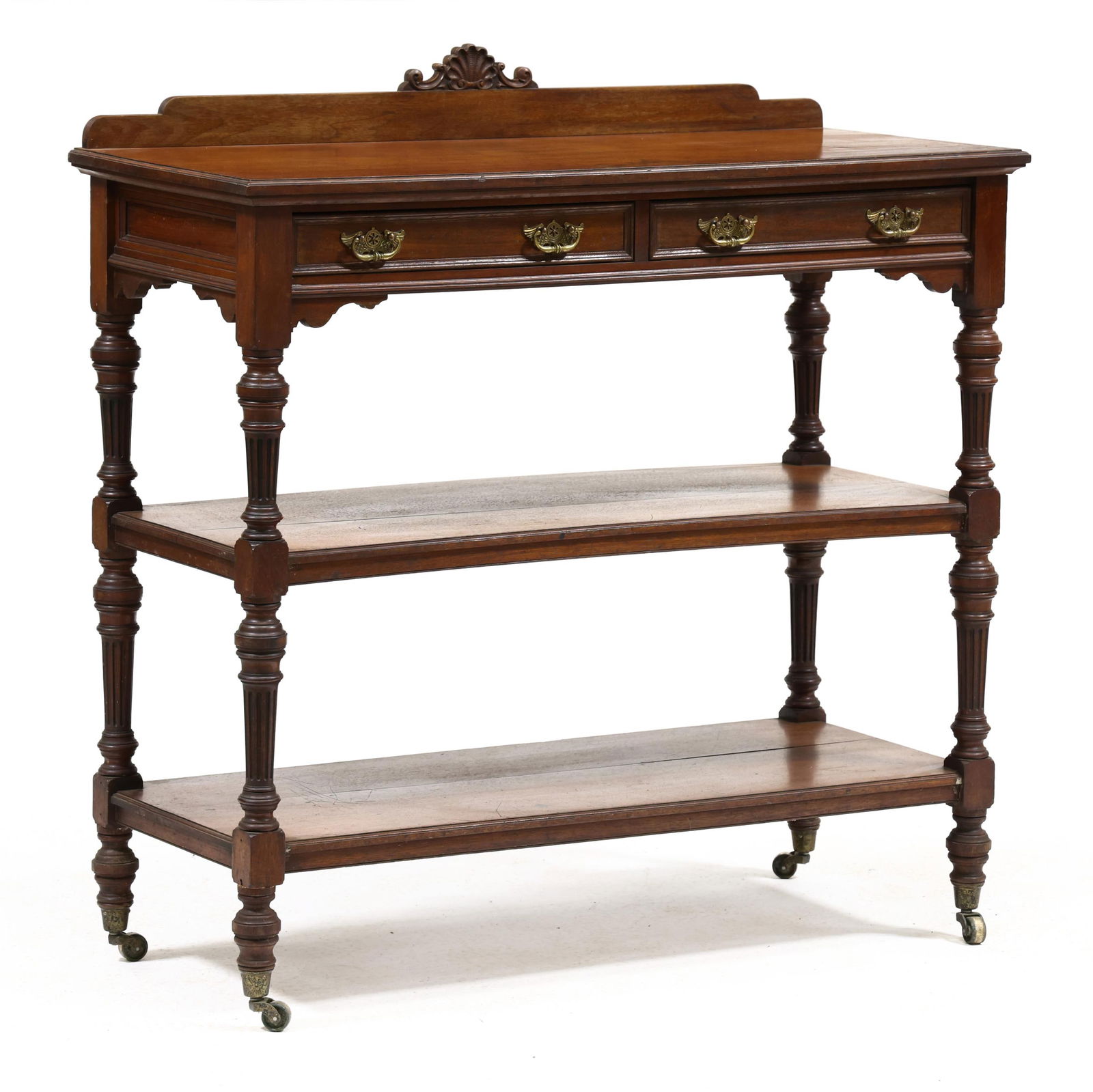 EDWARDIAN MAHOGANY THREE TIERED