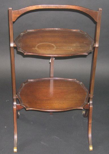 Edwardian Mahogany Tiered Serving