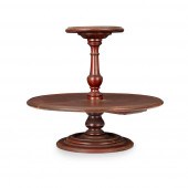 EDWARDIAN MAHOGANY TWO TIER TA