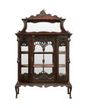 EDWARDIAN MAHOGANY VITRINE, C.