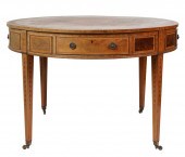 EDWARDIAN MARQUETRY-INAID DRUM
