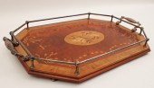 EDWARDIAN MARQUETRY INLAID DOU