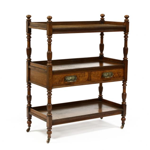 EDWARDIAN OAK THREE TIERED SERVER