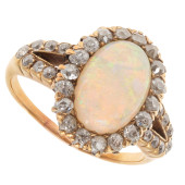 EDWARDIAN OPAL, DIAMOND, 18K Y
