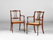 Edwardian Painted Arm Chairs E