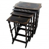 EDWARDIAN PAINTED NESTING TABL