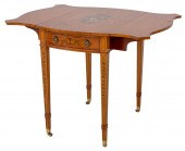 EDWARDIAN PAINTED SATINWOOD PE