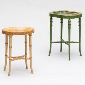 EDWARDIAN PAINTED TRAY TABLE,