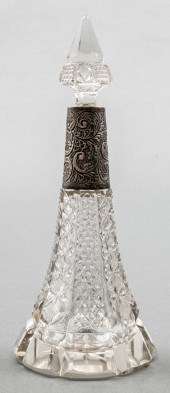 EDWARDIAN PERFUME FLASK W EMBO