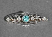 EDWARDIAN PLATINUM, BLUE ZIRCO