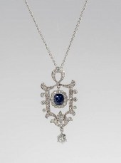 EDWARDIAN PLATINUM, DIAMOND AN