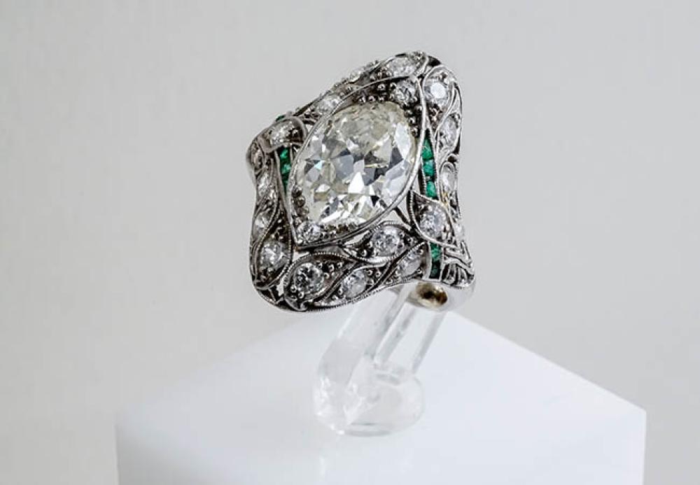 EDWARDIAN PLATINUM, DIAMOND AND