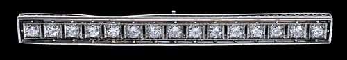 EDWARDIAN PLATINUM DIAMOND BAR