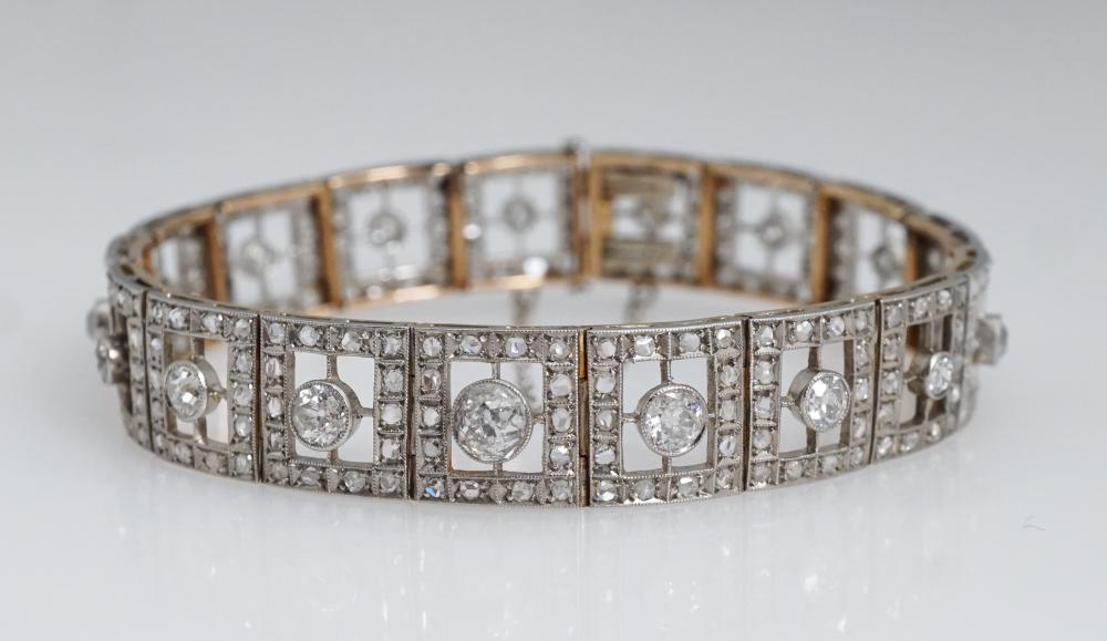 EDWARDIAN PLATINUM-TOPPED, 14-KARAT