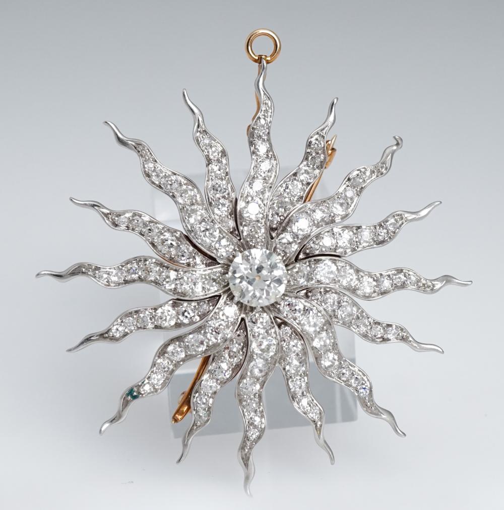 EDWARDIAN PLATINUM-TOPPED, TESTED