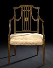 Edwardian Polychromed Armchair