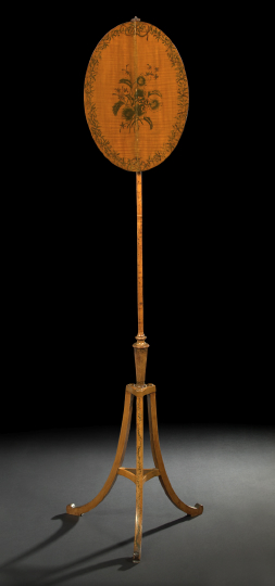 Edwardian Polychromed Satinwood