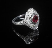 EDWARDIAN RUBY & DIAMOND RING