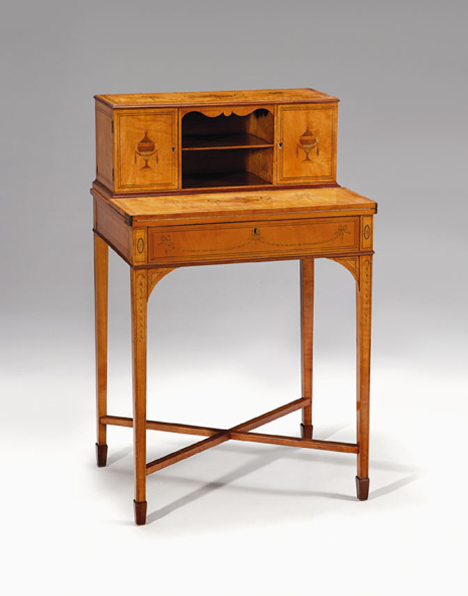 Edwardian satinwood and marquetry
