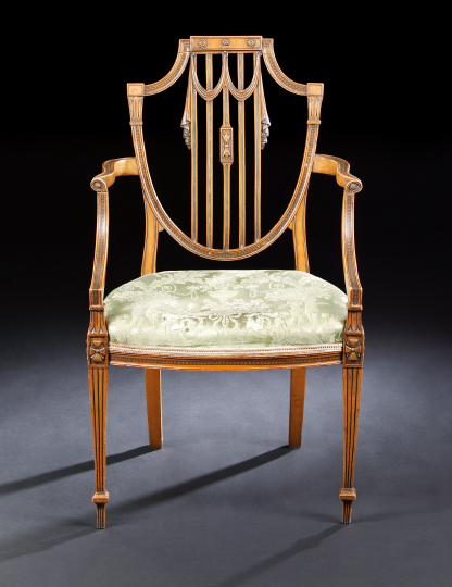 Edwardian Satinwood and Polychromed
