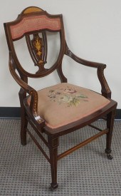 EDWARDIAN SATINWOOD INLAID AND