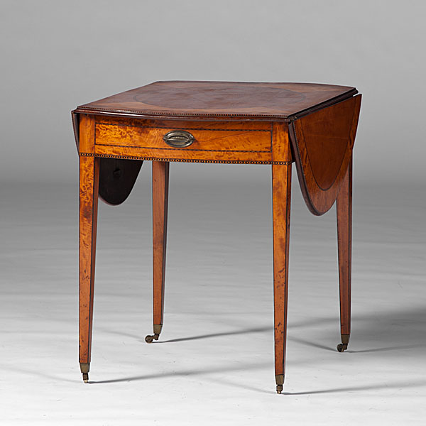 Edwardian Satinwood Inlaid Pembroke