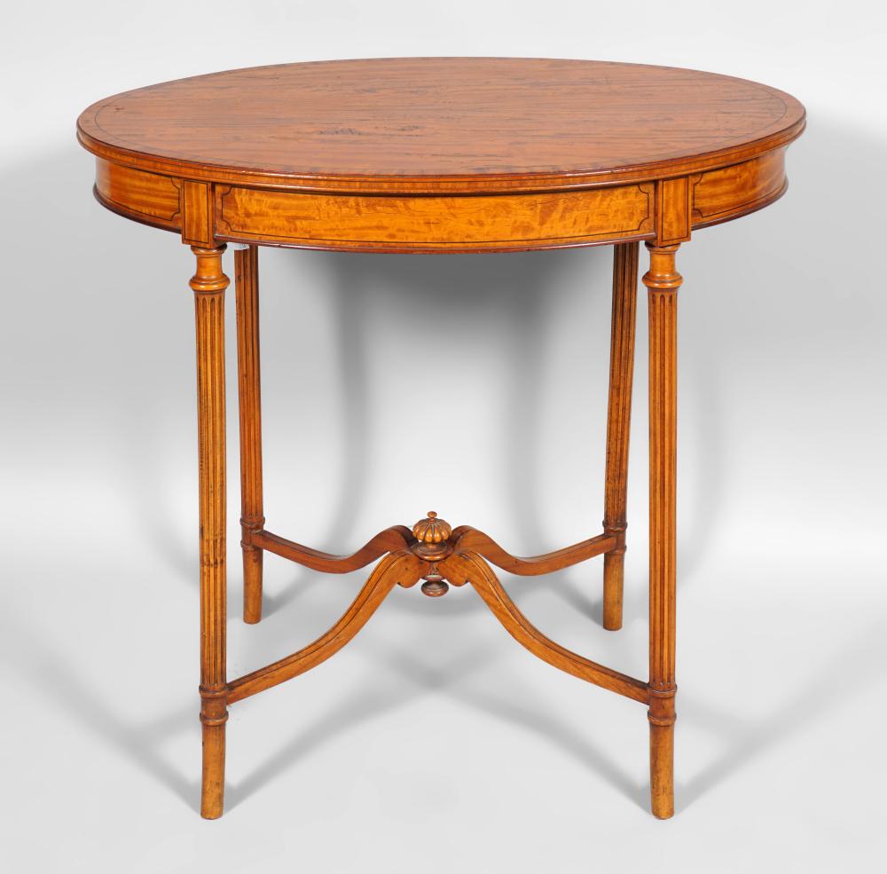 EDWARDIAN SATINWOOD SIDE TABLE 25 X