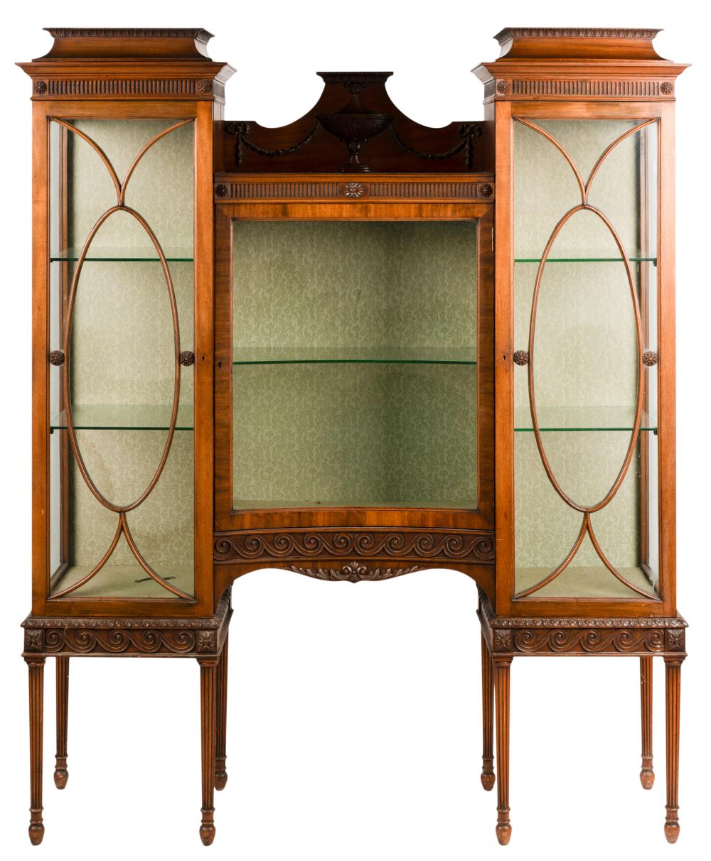 EDWARDIAN SHERATON-STYLE VITRINE