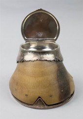 EDWARDIAN SILVER-MOUNTED HORSE