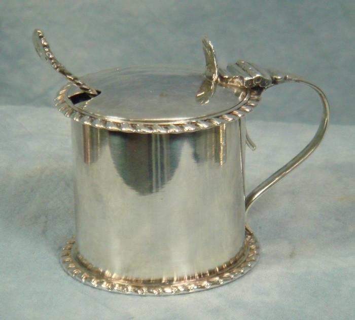 Edwardian silver mustard pot,