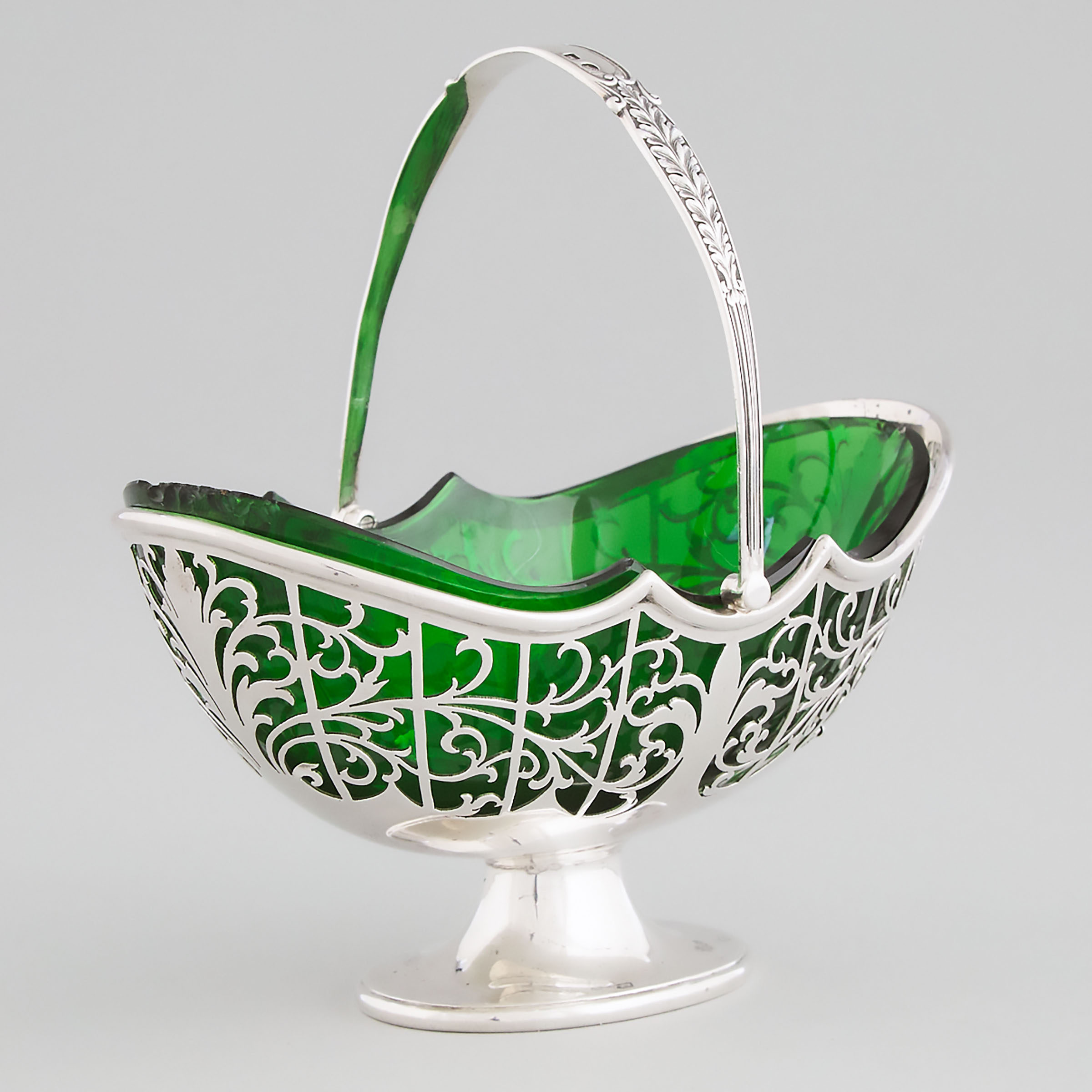 Edwardian Silver Pierced Oval