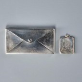 EDWARDIAN SILVER POSTAGE STAMP