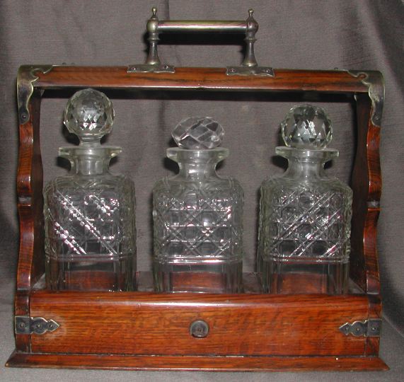 Edwardian Silverplate-Mounted Oak
