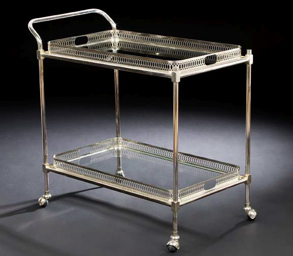 Edwardian Silverplate Tea Trolley,