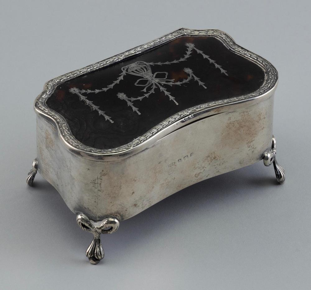 EDWARDIAN STERLING SILVER AND SHELL