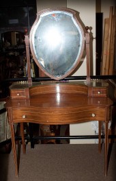 Edwardian stringer inlaid maho