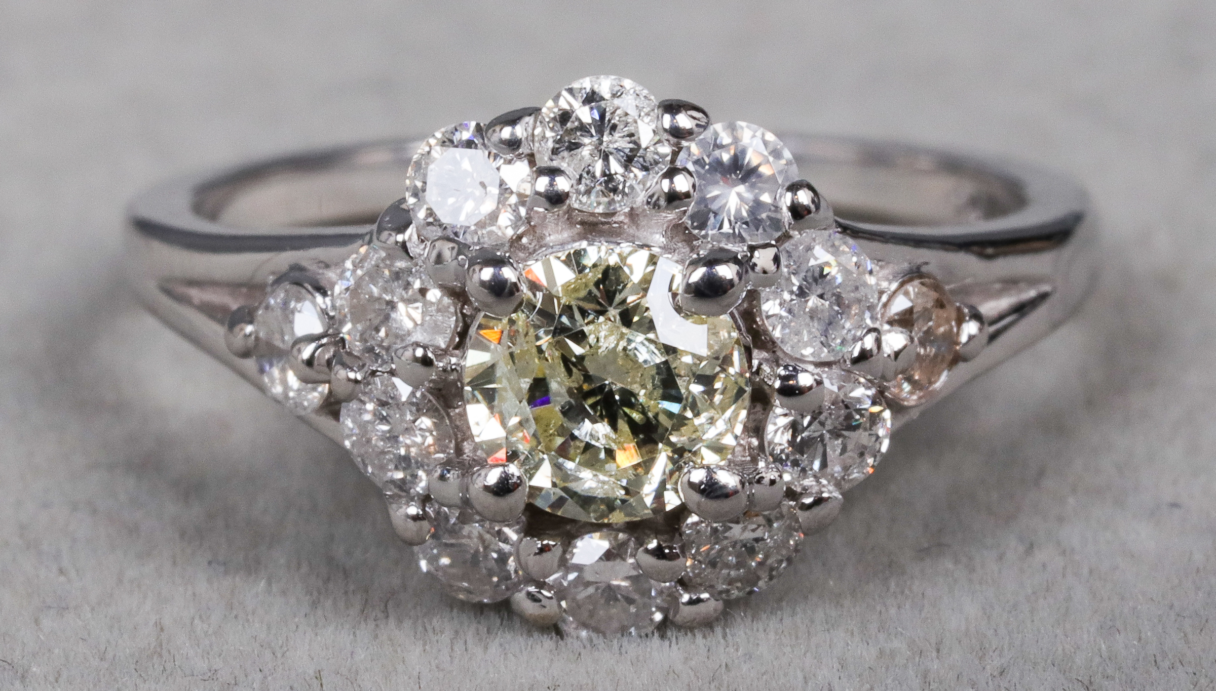 EDWARDIAN STYLE 14K WHITE GOLD