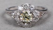 EDWARDIAN STYLE 14K WHITE GOLD