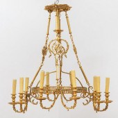 EDWARDIAN STYLE GILT-BRONZE TE
