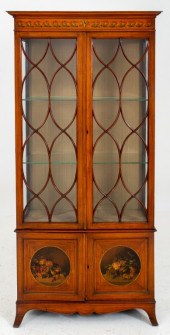 EDWARDIAN STYLE PAINTED SATINW