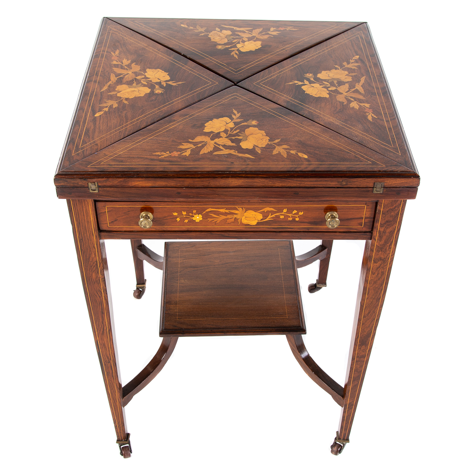 EDWARDIAN STYLE ROSEWOOD INLAID