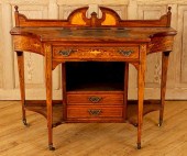 EDWARDIAN STYLE ROSEWOOD LEATH