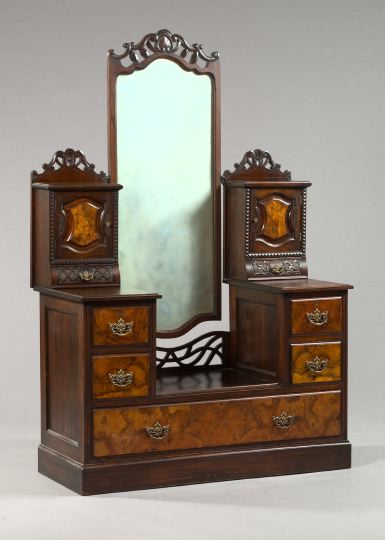 Edwardian Walnut and Burl Walnut
