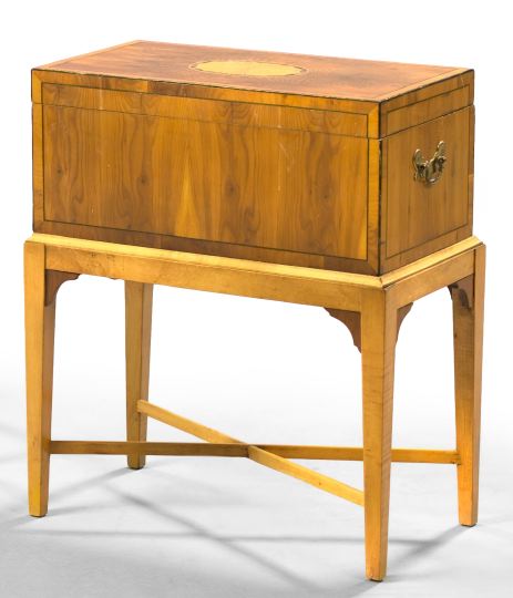 Edwardian Yewwood Box-on-Stand, 