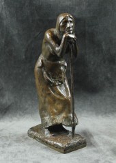 EDWIN DEMING BRONZE SCULPTUREE