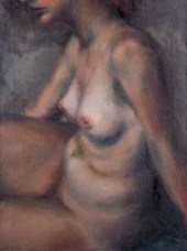 EDWIN DICKINSON NUDE OIL ON CA